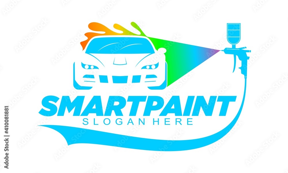 Car smart paint vector logo design