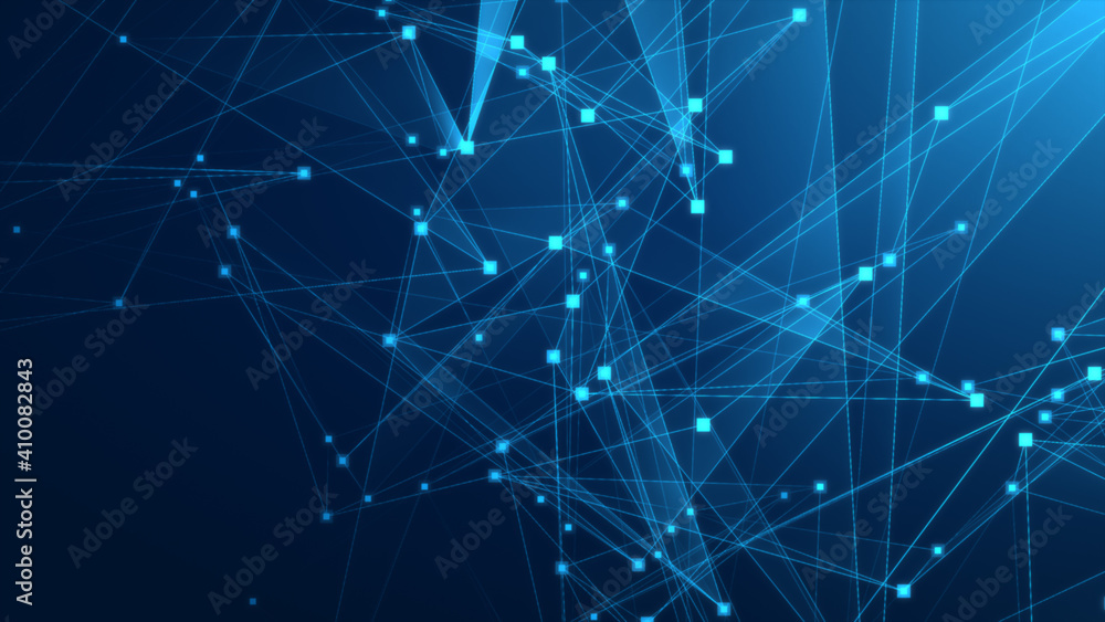 Abstract blue polygon tech network with connect technology background. Abstract dots and lines texture background. 3d rendering. Abstract blue polygon tech network with connect technology background. Abstract dots and lines texture background. 3d rendering.
