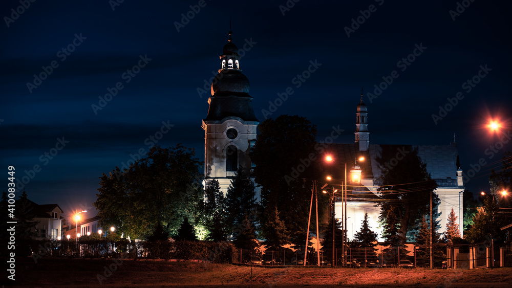 Naklejka premium church at night
