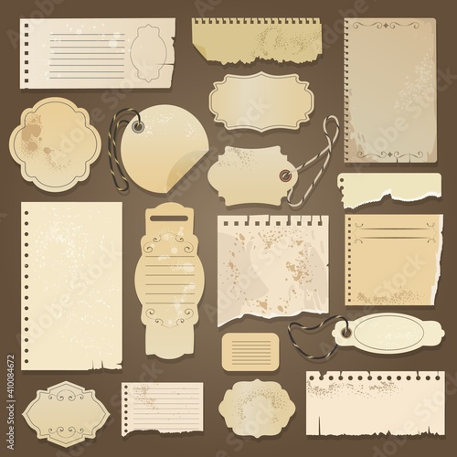 Scrapbooking ripped old papers
