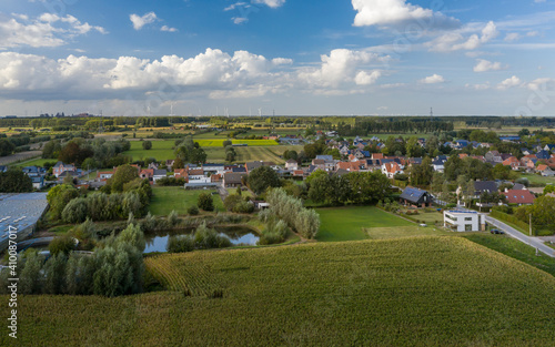 Rural landscape in Lochristi, Belgium