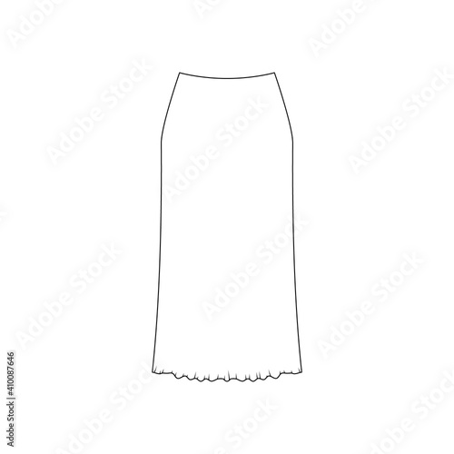 technical drawing skirts sketch vector illustration