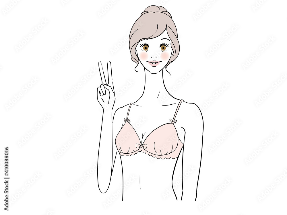 ハンドサイン 2 ランジェリー　女性