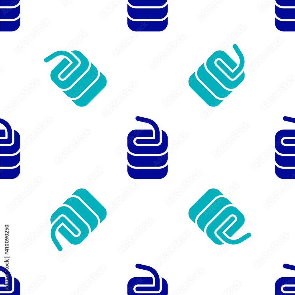 Blue Stone for curling sport game icon isolated seamless pattern on white background. Sport equipment. Vector. Blue Stone for curling sport game icon isolated seamless pattern on white background. Sport equipment. Vector.