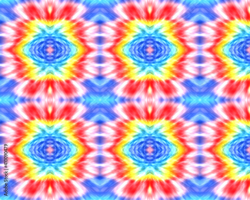 Seamless pattern tie-dye style. Bright colors