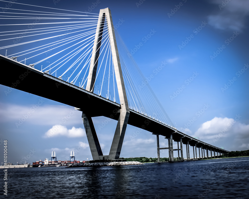 Fototapeta premium Ravenel Bridge from the Ocean