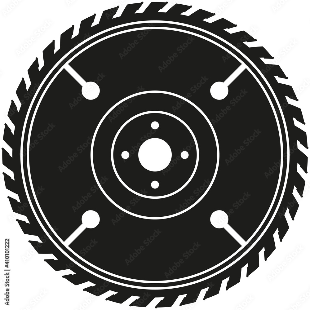 Sawblade vector icon isolated on a white background. Sawblade vector icon isolated on a white background.
