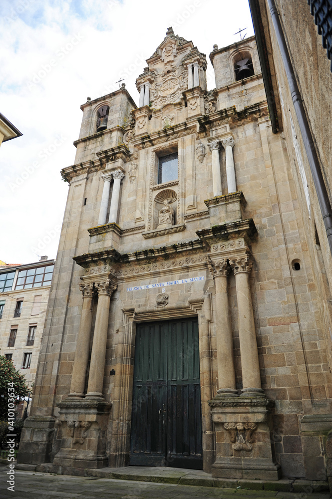 Iglesia de Santa María la Mayor en Ourense Orense, Galicia, España 