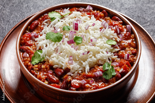 Rajma red bean masala in a bowl photo