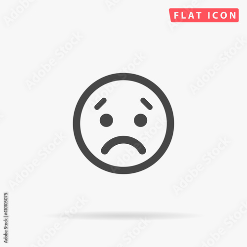 Sad Face flat vector icon