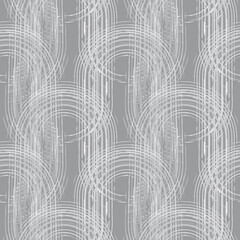 Fotobehang Grijs patronen Scandinavische abstracte vormen monochroom  © akini