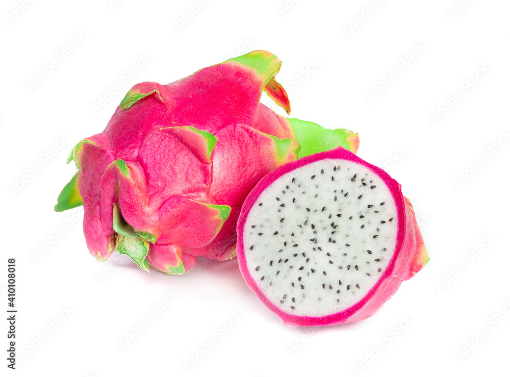Dragon fruit isolated on white background with cutting path Dragon fruit isolated on white background with cutting path