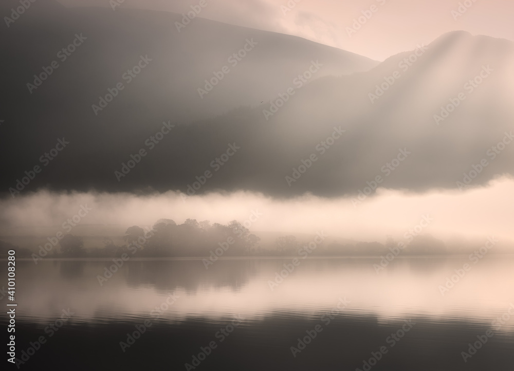 Misty morning on Derwentwater.