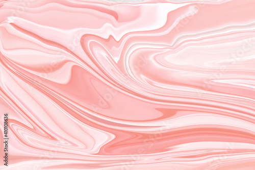 Liquid marble abstract background pink and salmon color epoxy backdrop and cover fluid art