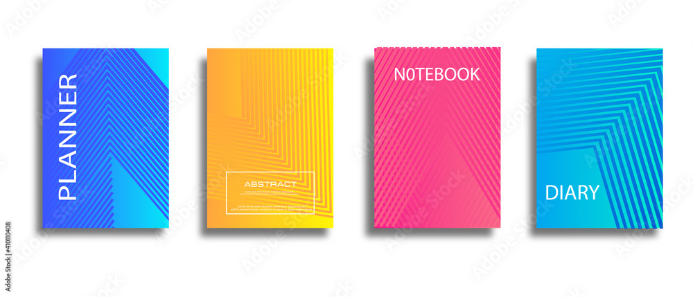 Minimal vector abstract cover notebook design. Planner and diary cover for print.