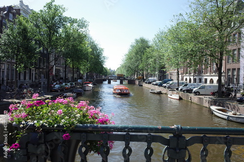 bosts operating in amsterdam canals photo