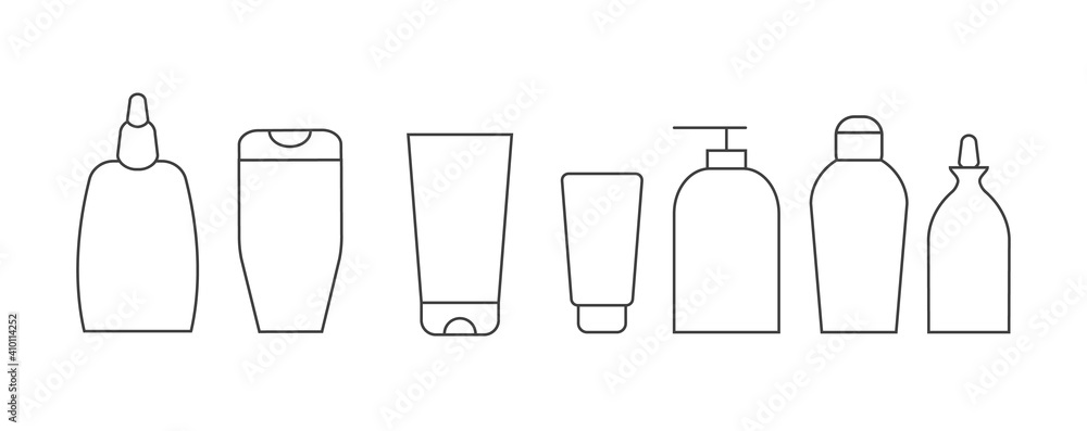 Set of Cosmetics line icons. Vector Set of Cosmetics line icons. Vector