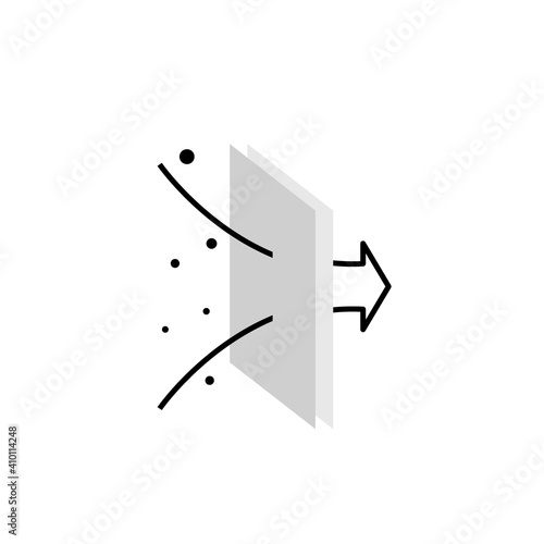 Air filter icon. Hepa filtration symbol.