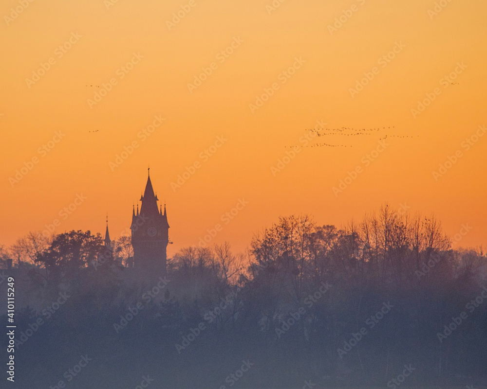 Fototapeta premium church in the sunset