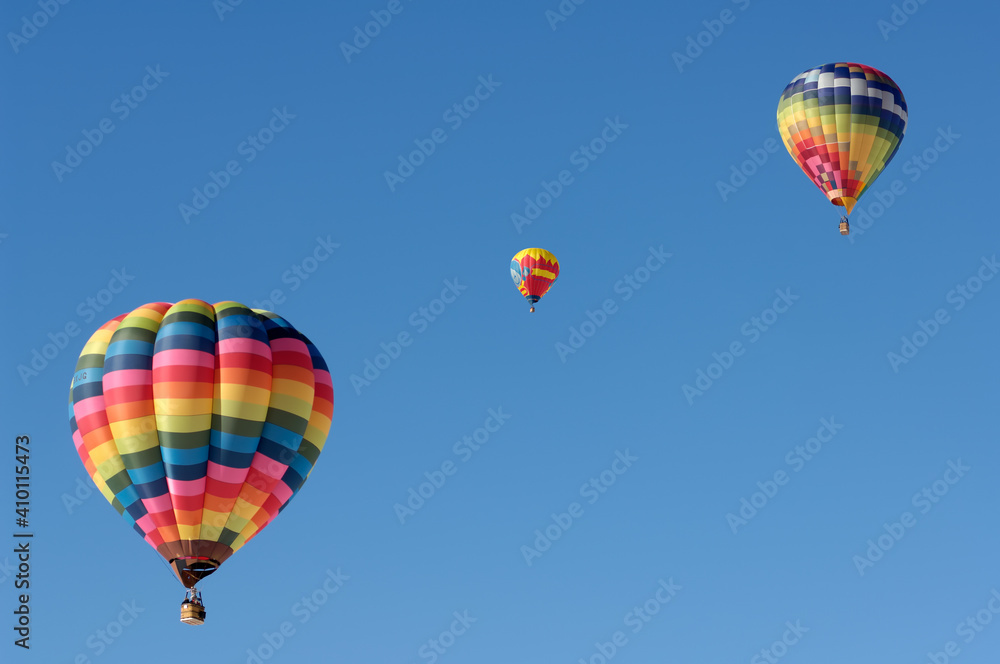hot air balloons in the blue sky hot air balloons in the blue sky
