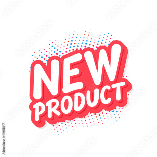 New product. Vector lettering icon.