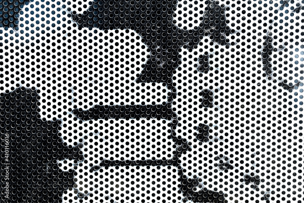Fototapeta premium Background sheet of metal with circular holes