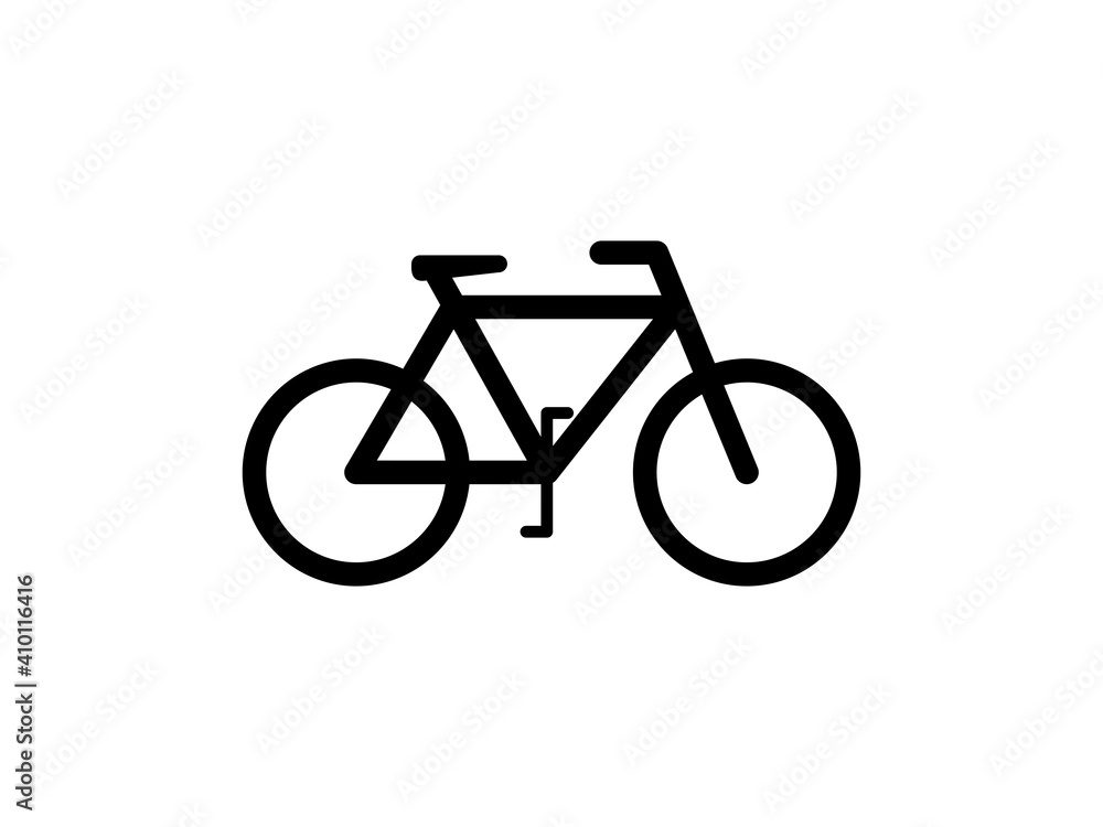 bicycle icon isolated on white bicycle icon isolated on white