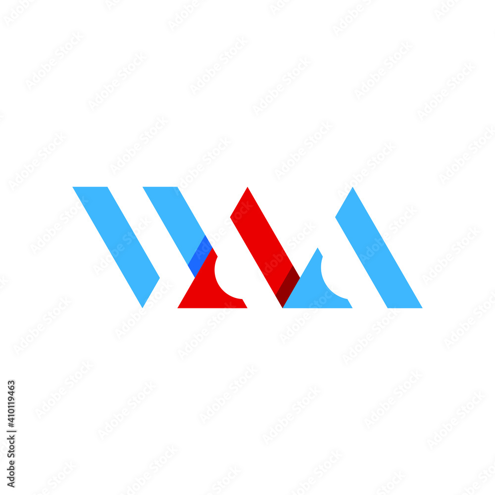 the triangle logo monogram letter WAA the triangle logo monogram letter WAA