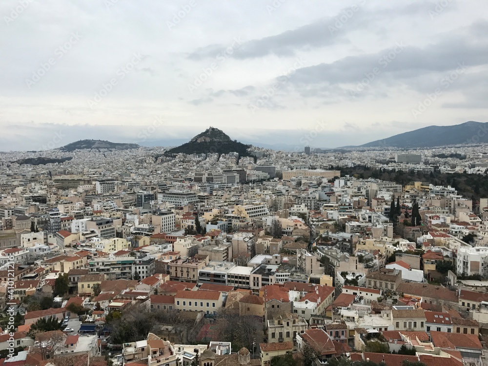 View of the City in Athens Greece.