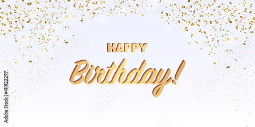 Happy Birthday! Template, banner, poster, postcard. Abstract background, texture. 
