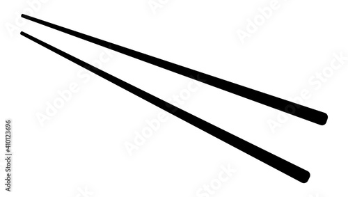 Chopstick vector chinese sushi isolated black white japanese chop food stick.