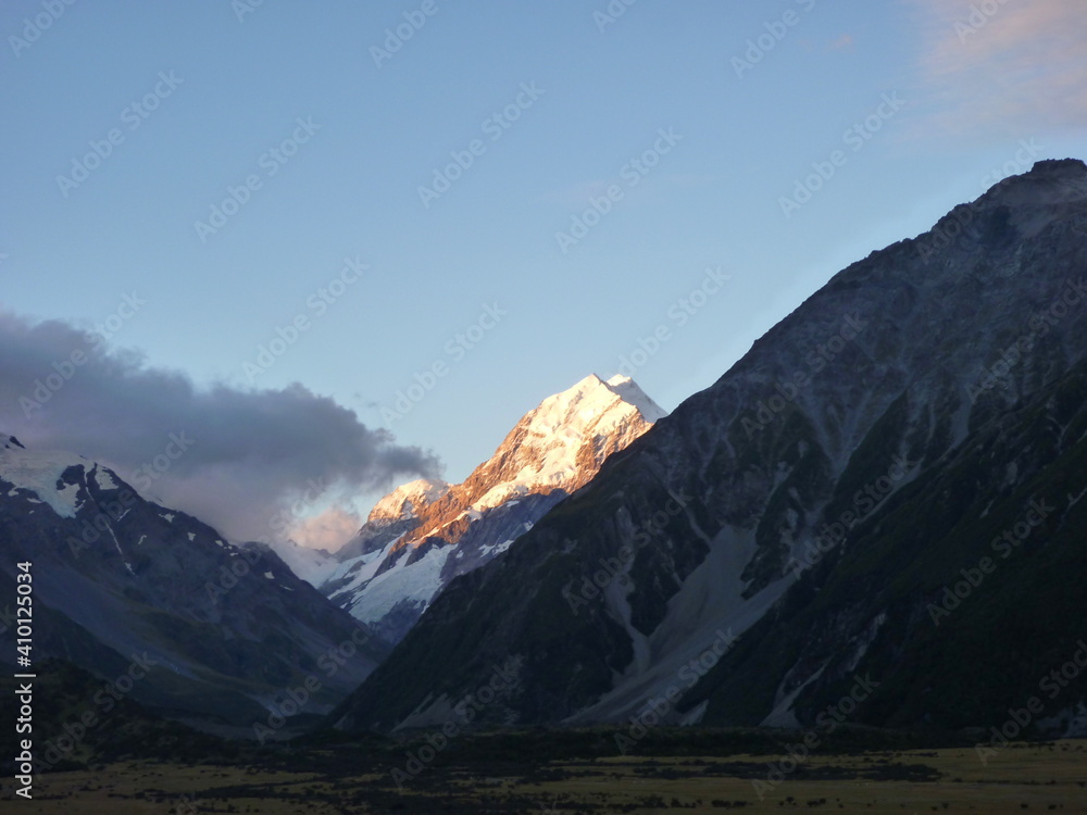 the Mount Cook, Southern Alps, South Island, New Zealand, February
