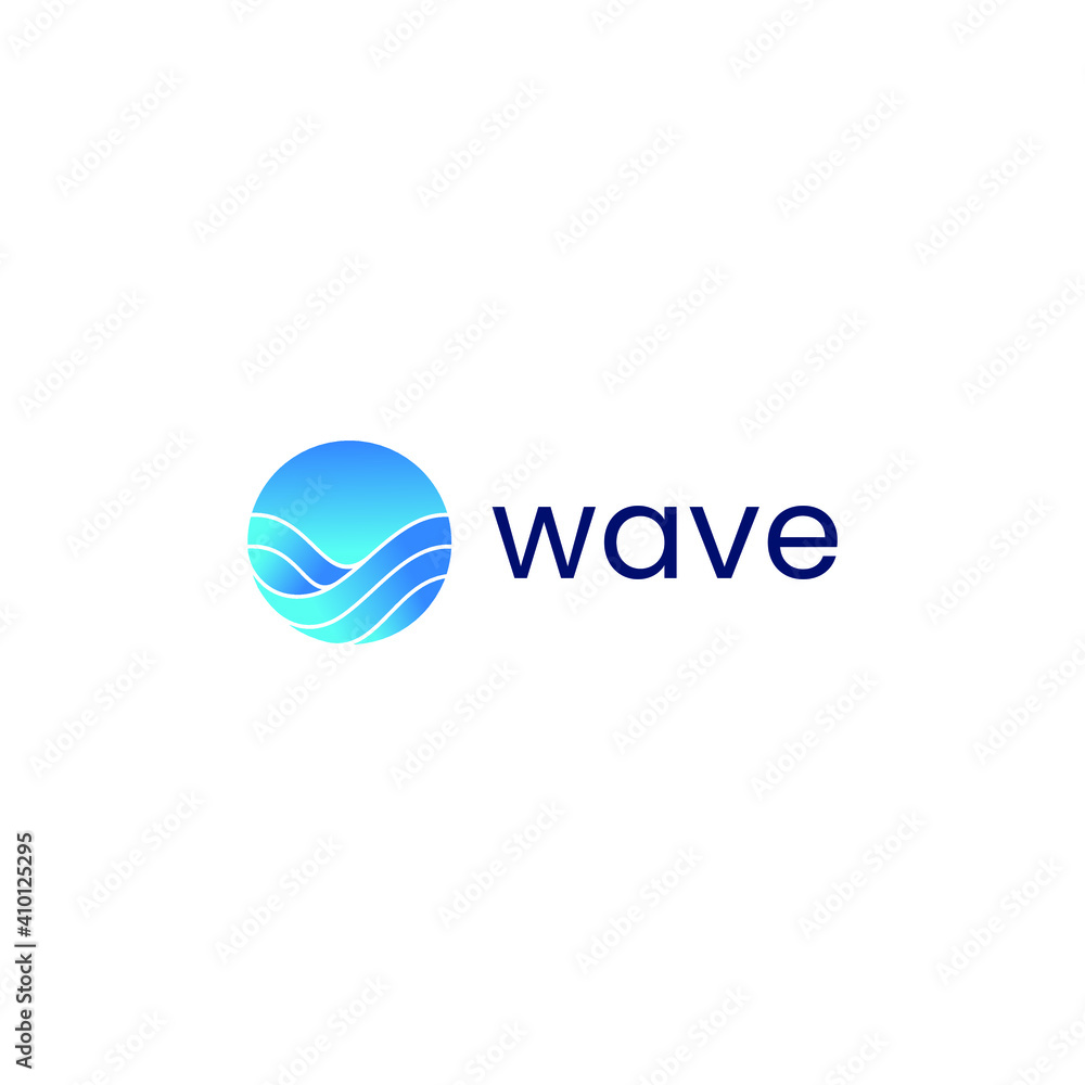 wave logo vector modern simple circle shape gradient color wave logo vector modern simple circle shape gradient color