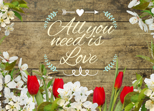 All you need is love banner or greeting card © Anna 