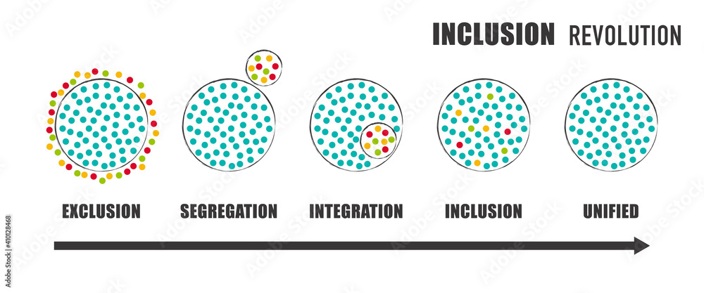 Inclusion revolution, exclusion, segregation, integration, inclusion ...