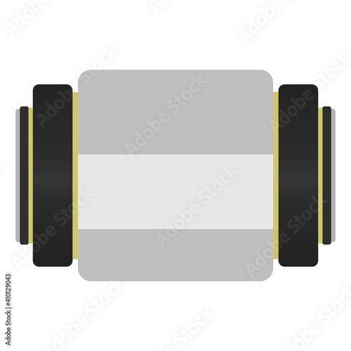 Rear axle bush, color vector illustration isolated on white background.