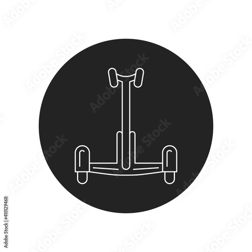 Electric gyroscooter black glyph icon. City transport rental. Pictogram for web, mobile app, promo. UI UX design element.