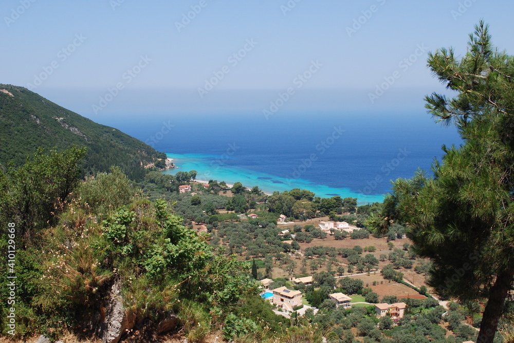 Greece - Lefkada - Blick zum Gyra Beach vom Kloster Faneromeni
