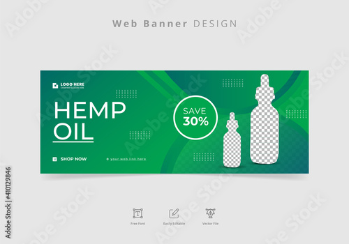 Hemp product web banner post template
