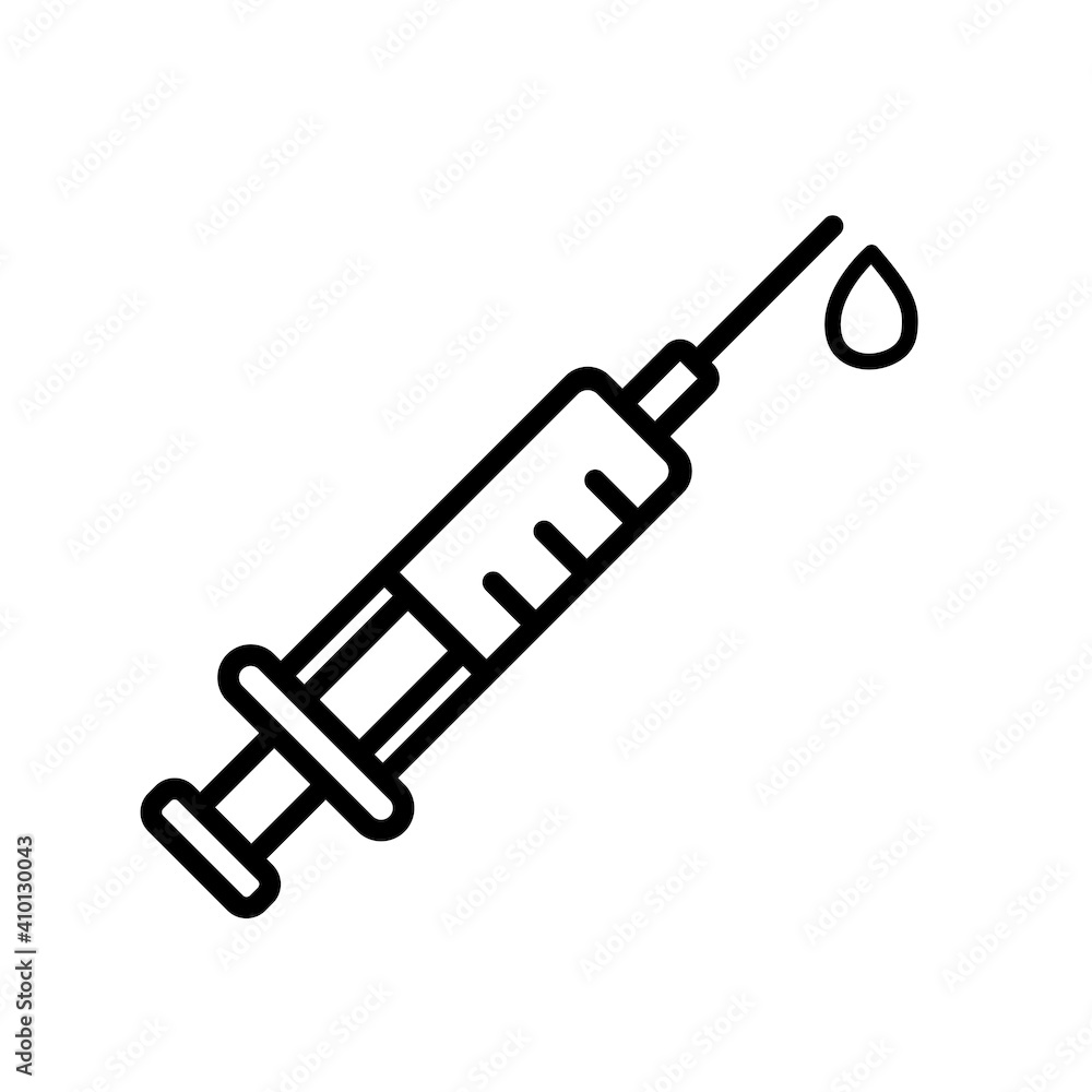 syringe vaccine vector icon