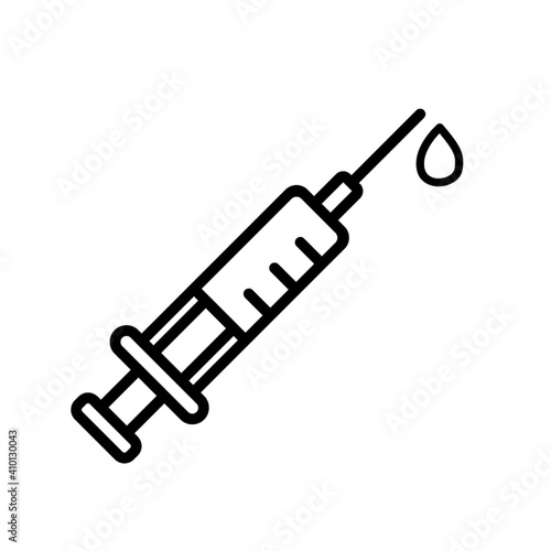 syringe vaccine vector icon