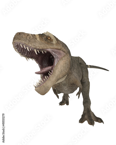 Tyrannosaurus Rex with mouth open.