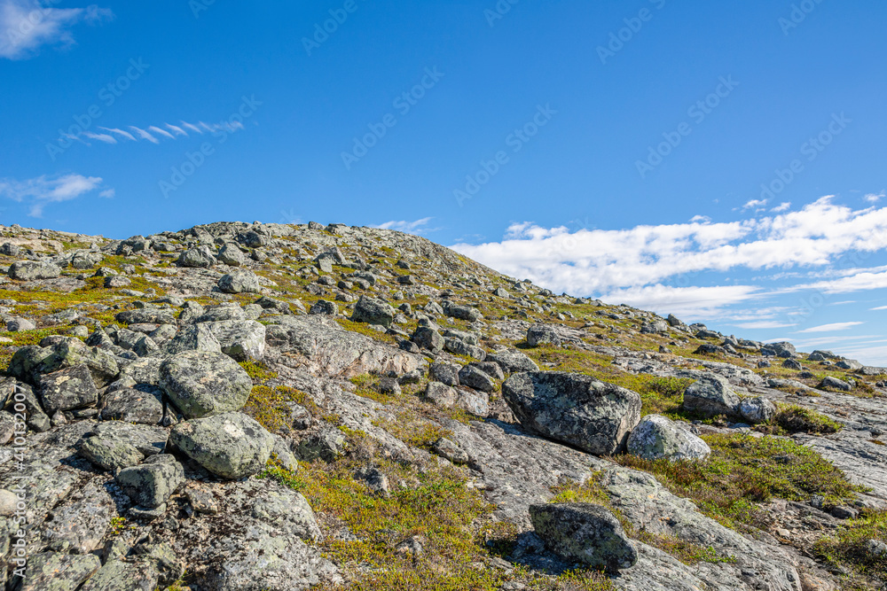 View to the top of Saana, Enontekio, Kilpisjarvi, Lapland, Finland