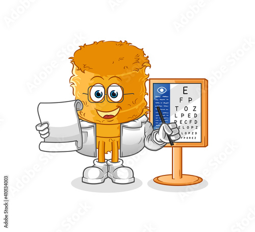 straw roll oculist cartoon. cartoon mascot vector
