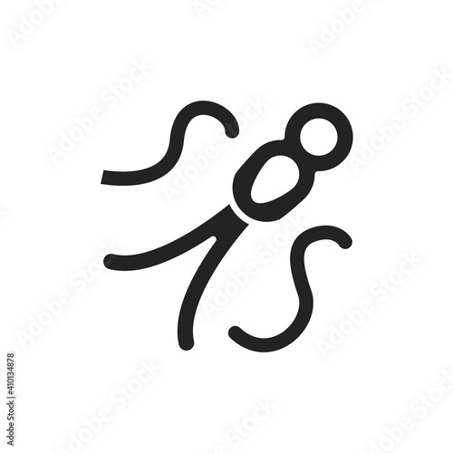 Virus ebola black glyph icon. Vector illustration. Outline pictogram 