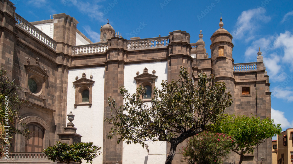 Santa Ana Cathedral in Las Palmas city, canray islands
