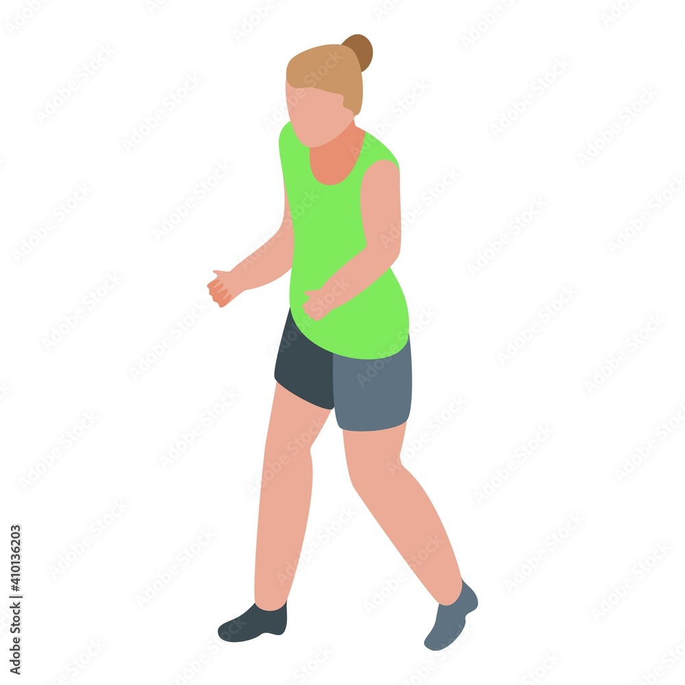 Girl basketball icon. Isometric of girl basketball vector icon for web design isolated on white background Girl basketball icon. Isometric of girl basketball vector icon for web design isolated on white background