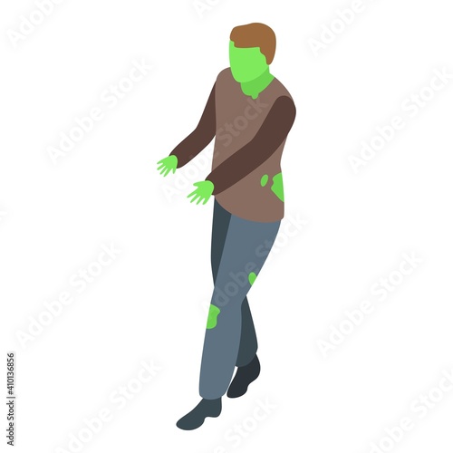 Zombi man icon. Isometric of zombi man vector icon for web design isolated on white background