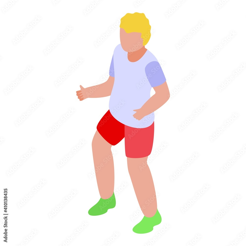 Football player icon. Isometric of football player vector icon for web design isolated on white background Football player icon. Isometric of football player vector icon for web design isolated on white background