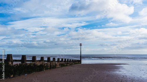 Beach at low tide in Dawlish Warren  Devon  England  Europe